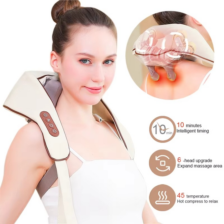 BowLift | Wireless Neck and Shoulder Massager with Deep-Kneading for Back and Cervical Relief