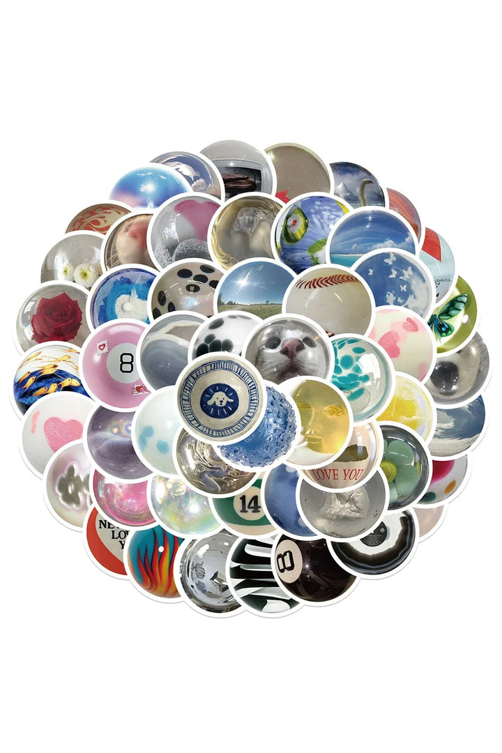 Glass bead cat sticker | Bowlift