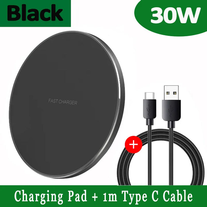 BowLift | 30W Fast Wireless Charging Pad | Premium USB-C MagSafe Charger for Apple iPhone, Samsung & Android