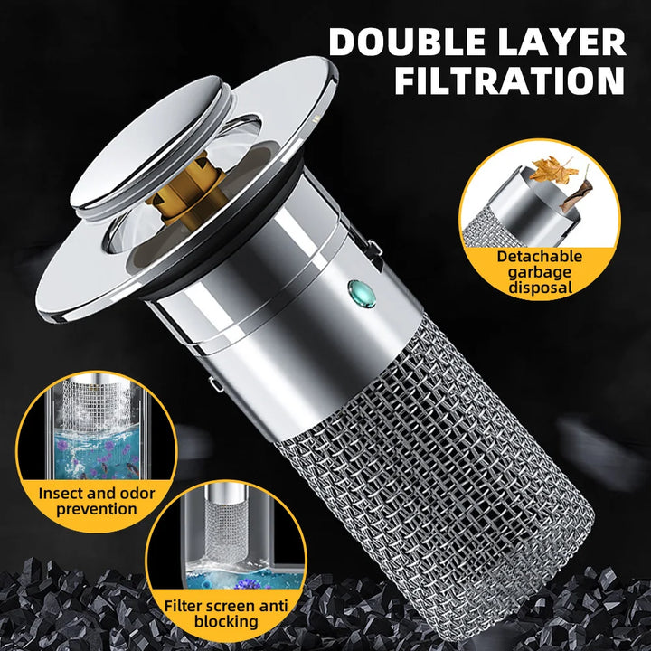 BowLift | Pop-up Anti Clogging Drain Sink Strainer Filter