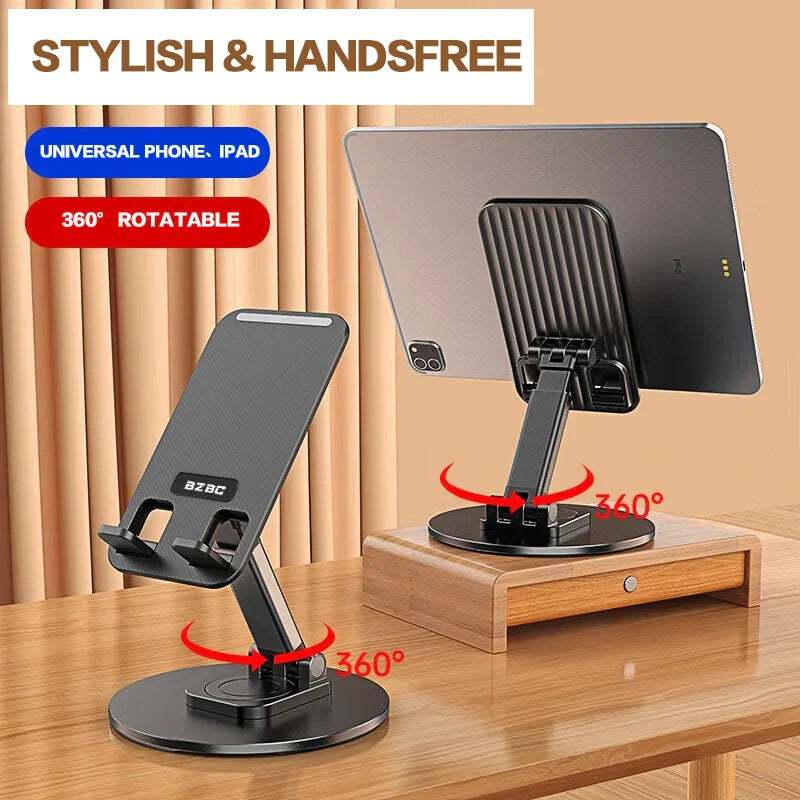 BowLift | No Slip Rotating Foldable Metal Tablet Phone Stand