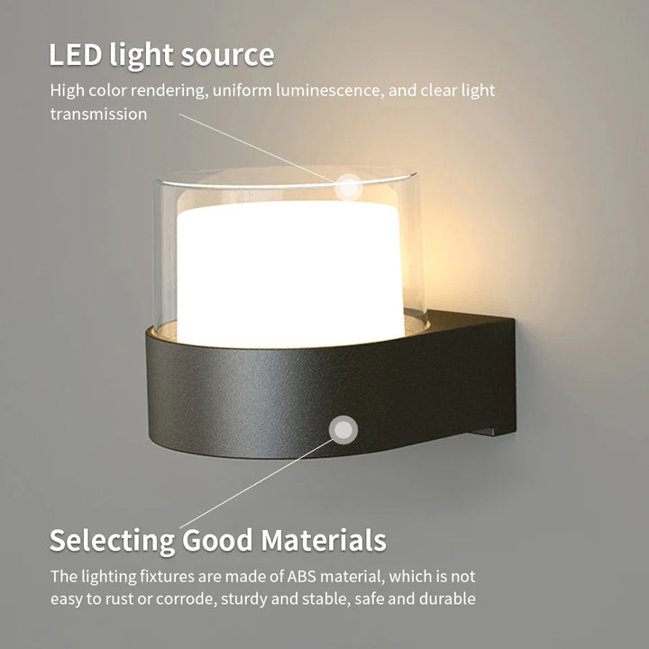 BowLift | LED Outdoor Wall Light AuroBeam | IP66 Waterproof | Motion Sensor & Twilight Sensor | 6W / 12W