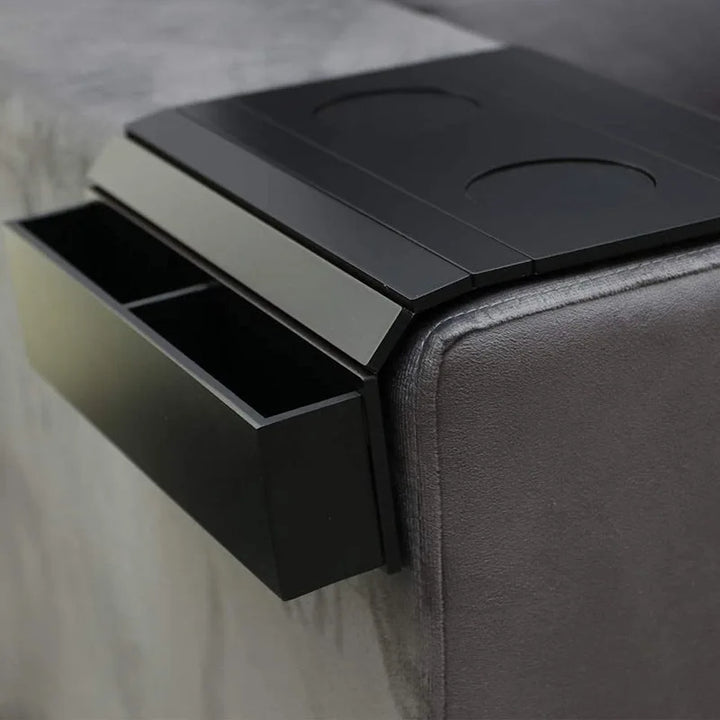 Minimalist Bamboo Sofa Armrest Organizer | Bowlift