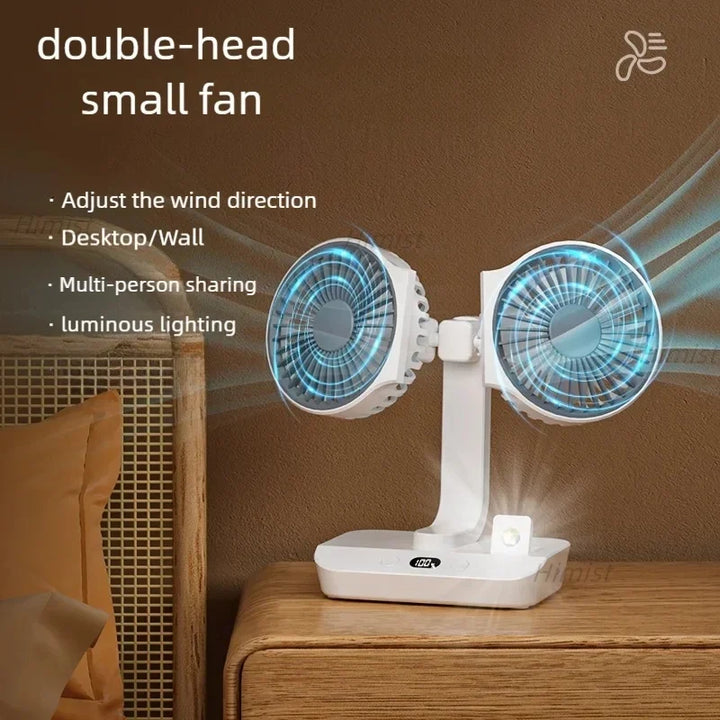BowLift | Lightweight Double Blades Rechargeable Travel Camp Cooler Fan