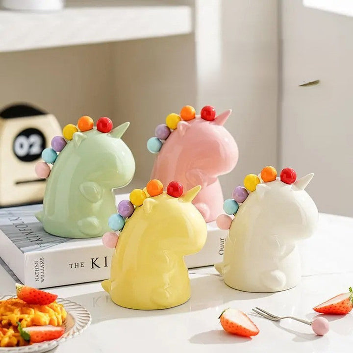 BowLift | Ceramic Unicorn Stainless Steel Fruit Fork Set