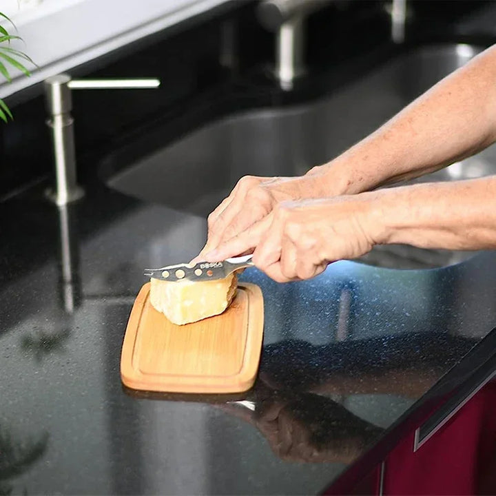BowLift | Rectangular cheese and butter dish with bamboo board