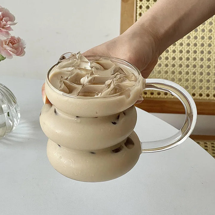 BowLift | Sleek Glass Irregular Bubble Mug