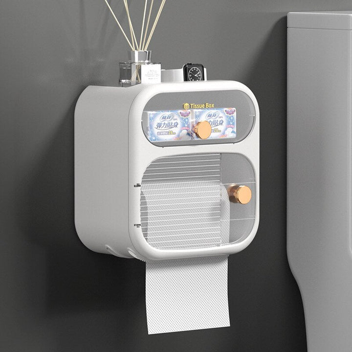 BowLift | MultiBox Wall-Mounted Toilet Paper Towel Storage Box
