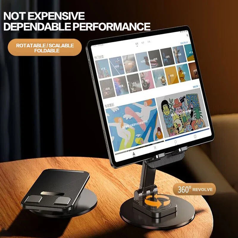 BowLift | No Slip Rotating Foldable Metal Tablet Phone Stand