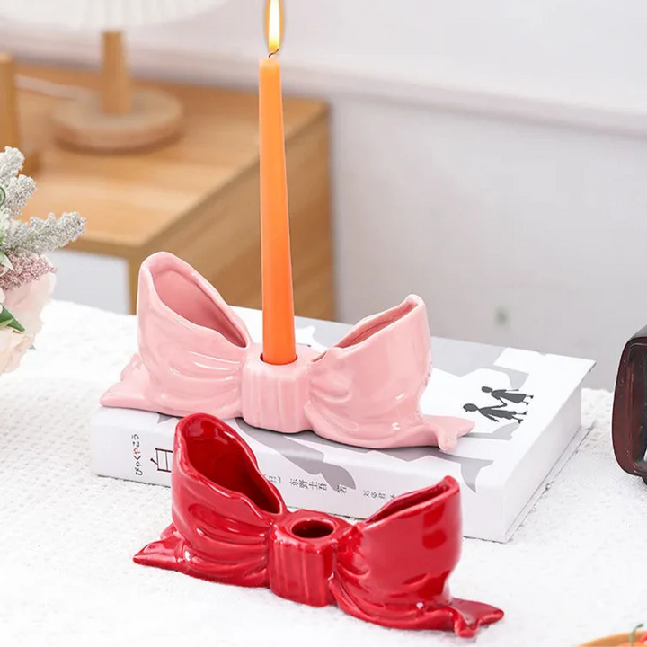 Bowknot-Shaped Ceramic Candle Holder | Bowlift