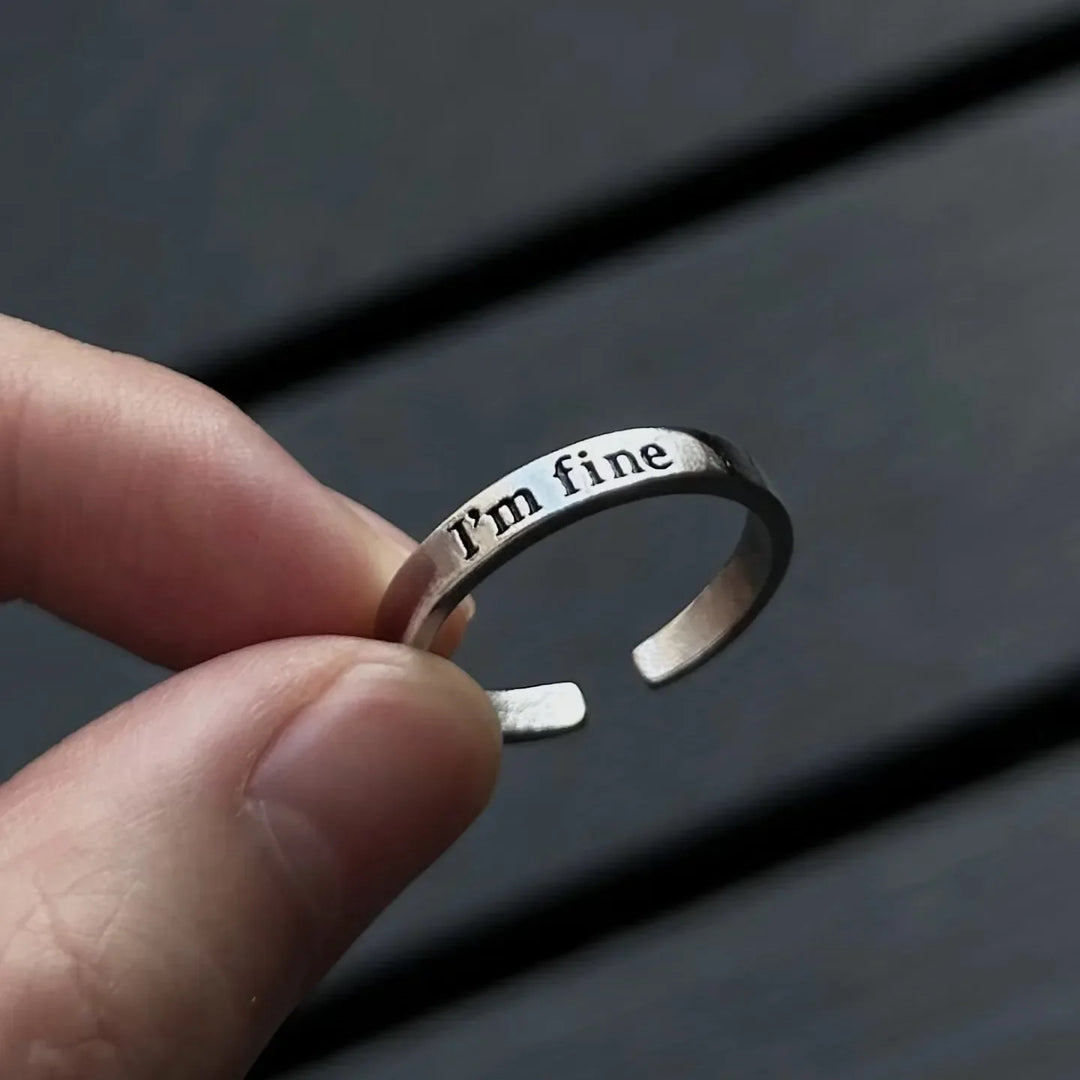 BowLift | I'm Fine Save Me Adjustable Couple Ring