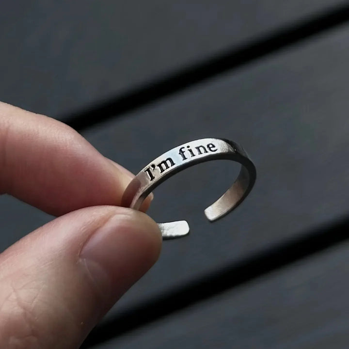 BowLift | I'm Fine Save Me Adjustable Couple Ring
