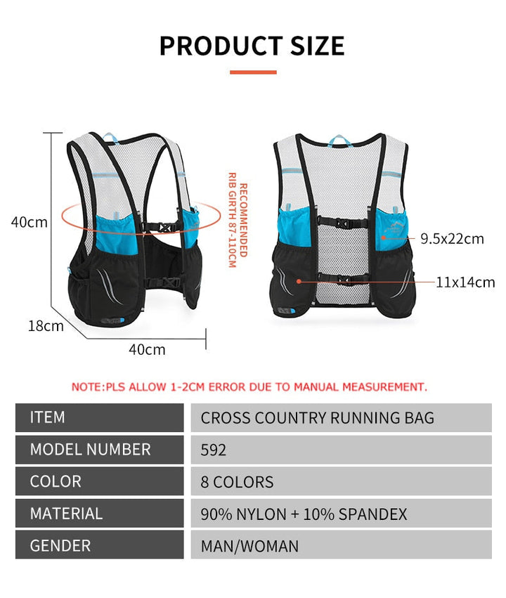 BowLift | Hike Racer Breathable Vest Running Backpack