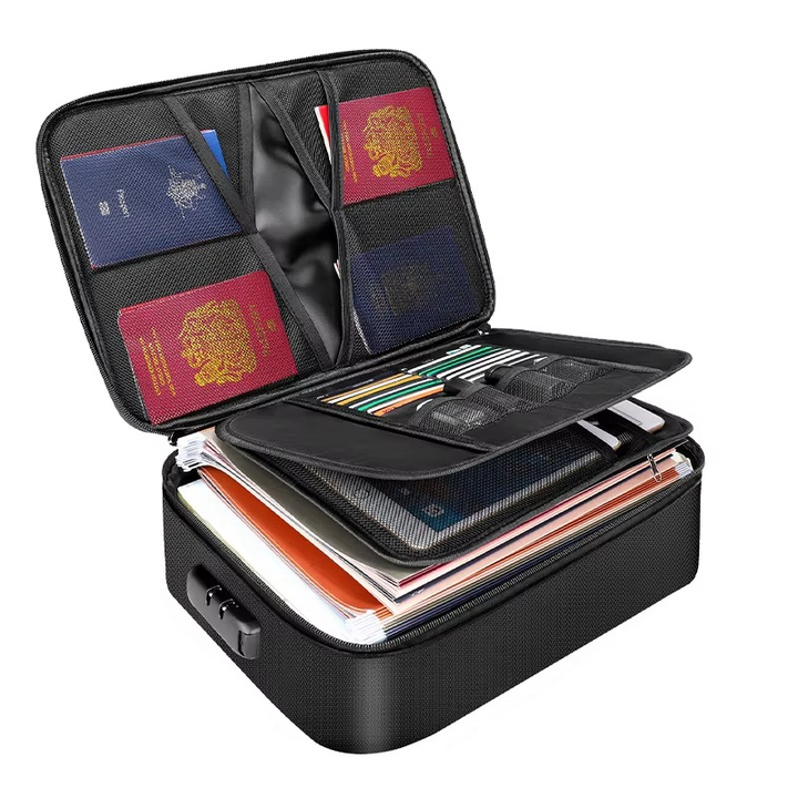BowLift | Fireproof and Waterproof Document Organizer Bag – Portable Protective Storage for Travel and Home Security