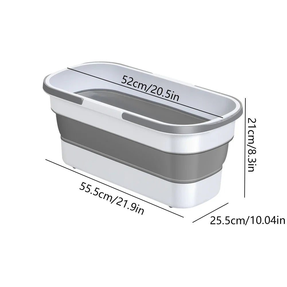 BowLift | Foldora Foldable Rectangular Wash Basin | Portable Bucket with Large Capacity | For Camping, Household & Travel