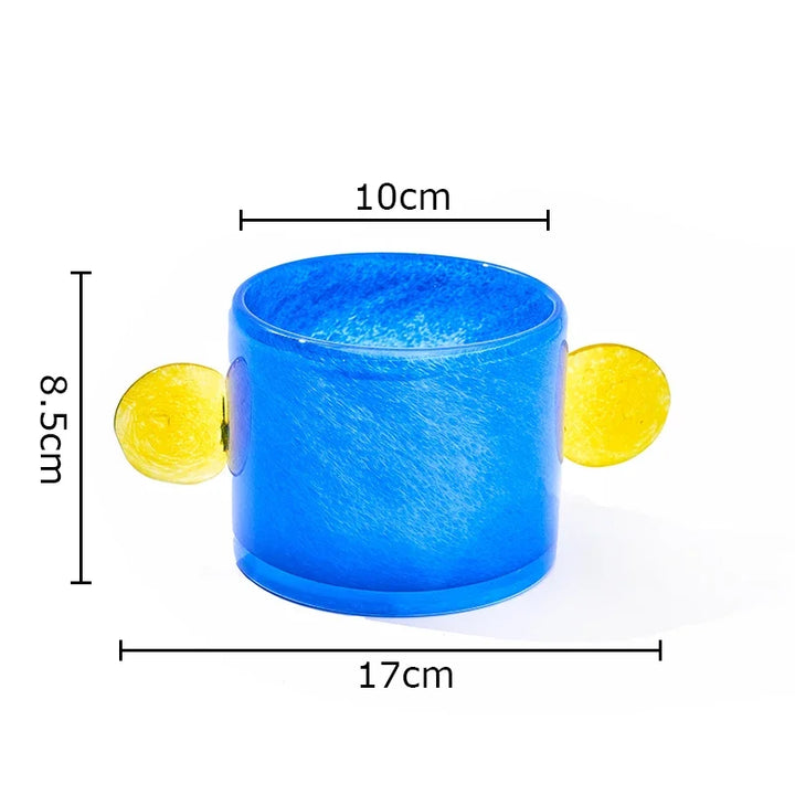 Coloured Globe Handled Glass Jar Vase Collection | Bowlift