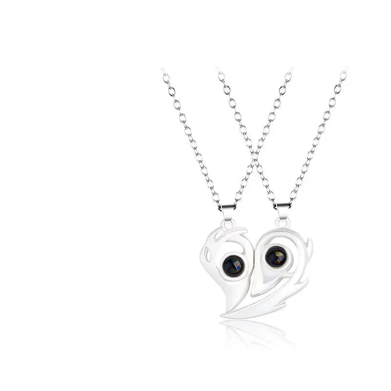BowLift | I Love You Magnetic Projection Couple Necklace Set