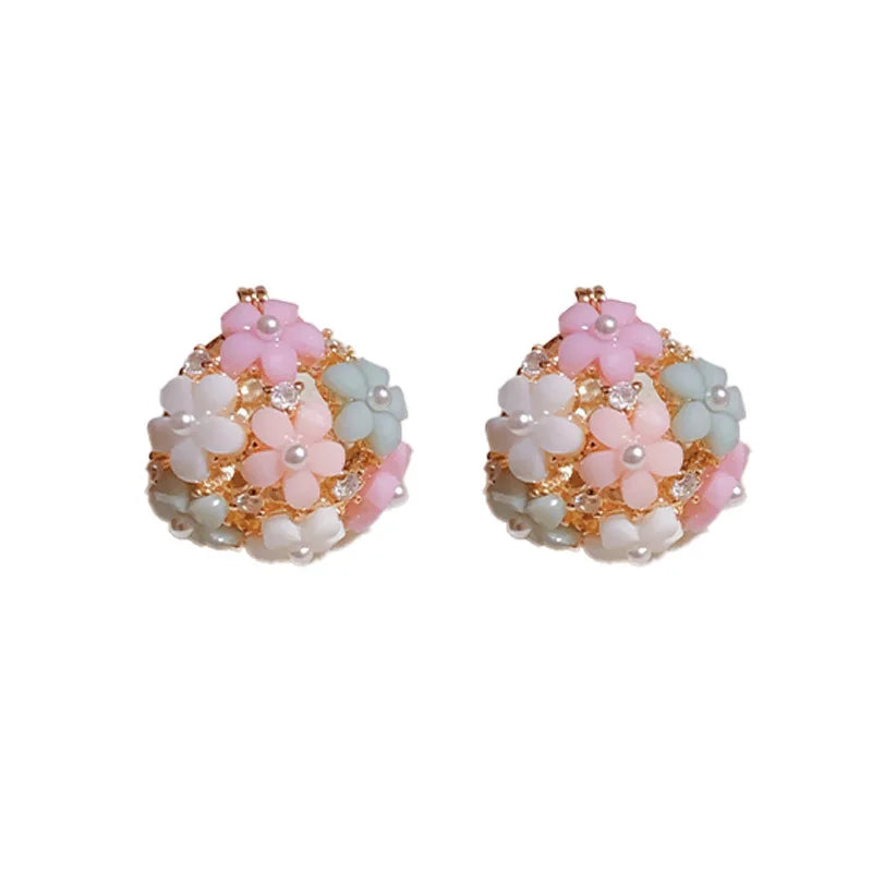 BowLift | Zircon Pearl Flower Elegant Earrings