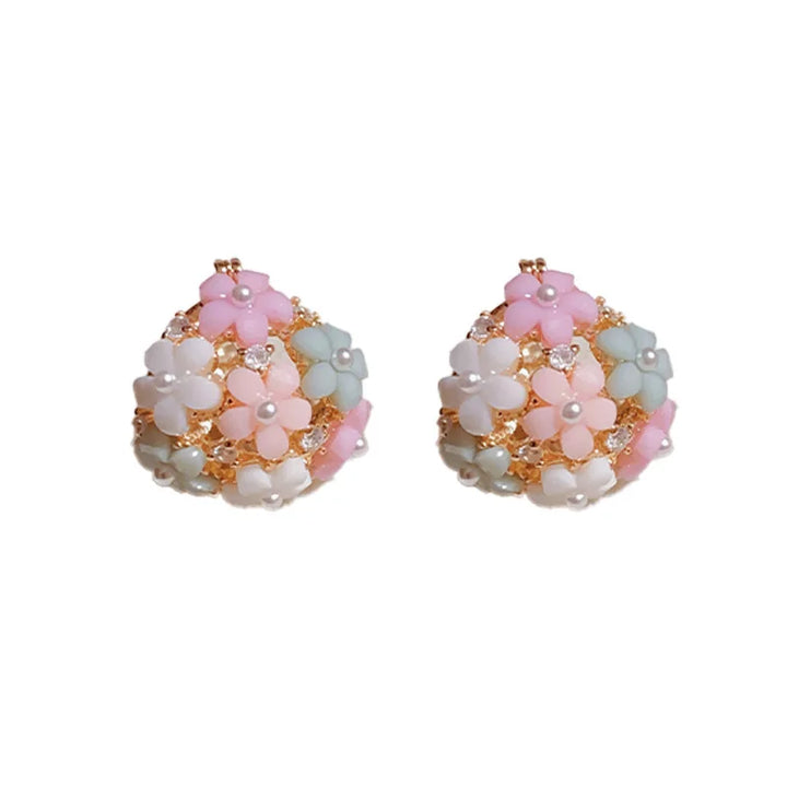 BowLift | Zircon Pearl Flower Elegant Earrings