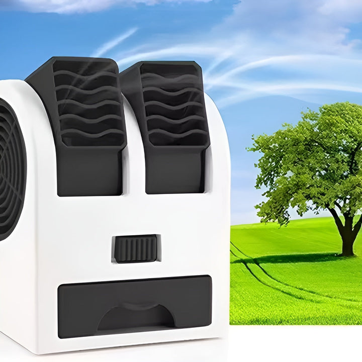 BowLift | Dual-Outlet Turbo Cooling Desk Humidifier Fan