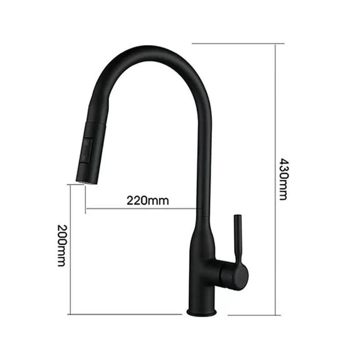 BowLift | Stainless Steel Kitchen Faucet with Pull-Out Sprayer