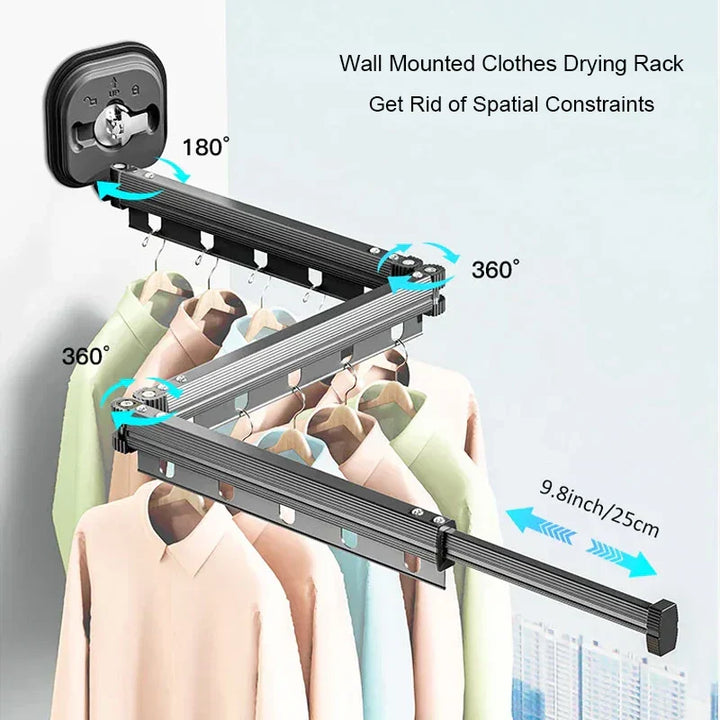 BowLift | WallDry Flex – Foldable Wall-Mounted Clothes Dryer for Space-Saving Laundry