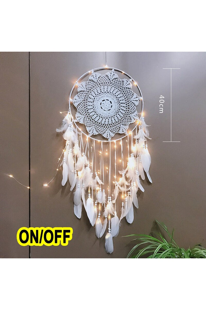 Large Decorative Dreamcatcher with Organic Material Design