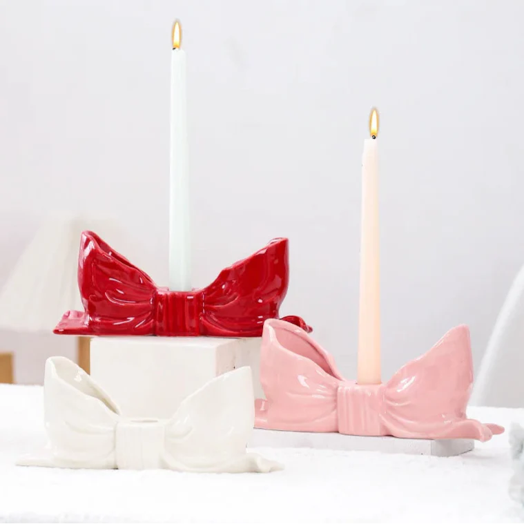 Bowknot-Shaped Ceramic Candle Holder | Bowlift