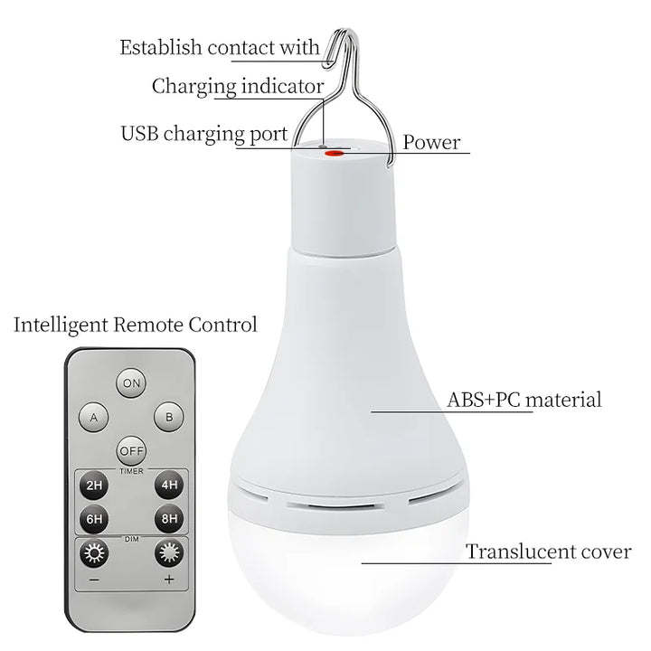 BowLift | EcoLite Solar Camping Light | USB & Solar | Waterproof & Portable | With Remote Control