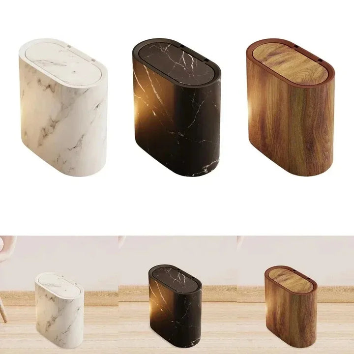 Nordic Marble Design Trash Can Bowlift