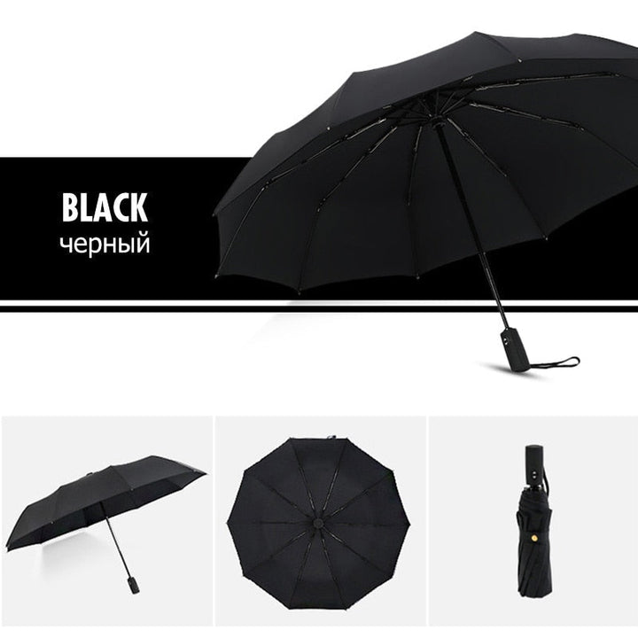 BowLift | StormShield Automatic Umbrella – Windproof Storm Umbrella with Reversed Closing Mechanism