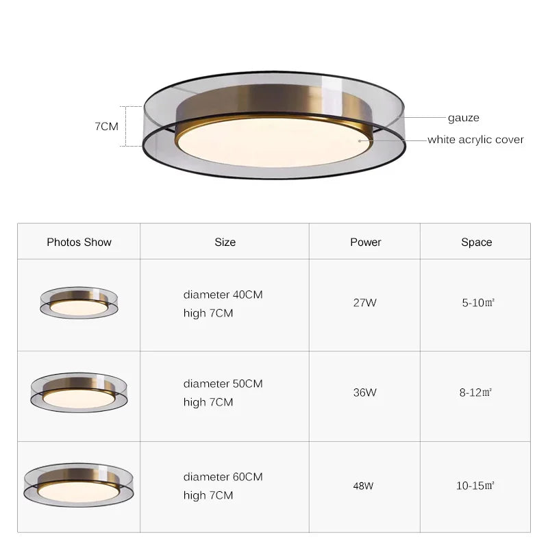 BowLift | Modern Round Ceiling Lamp LED Dimmable