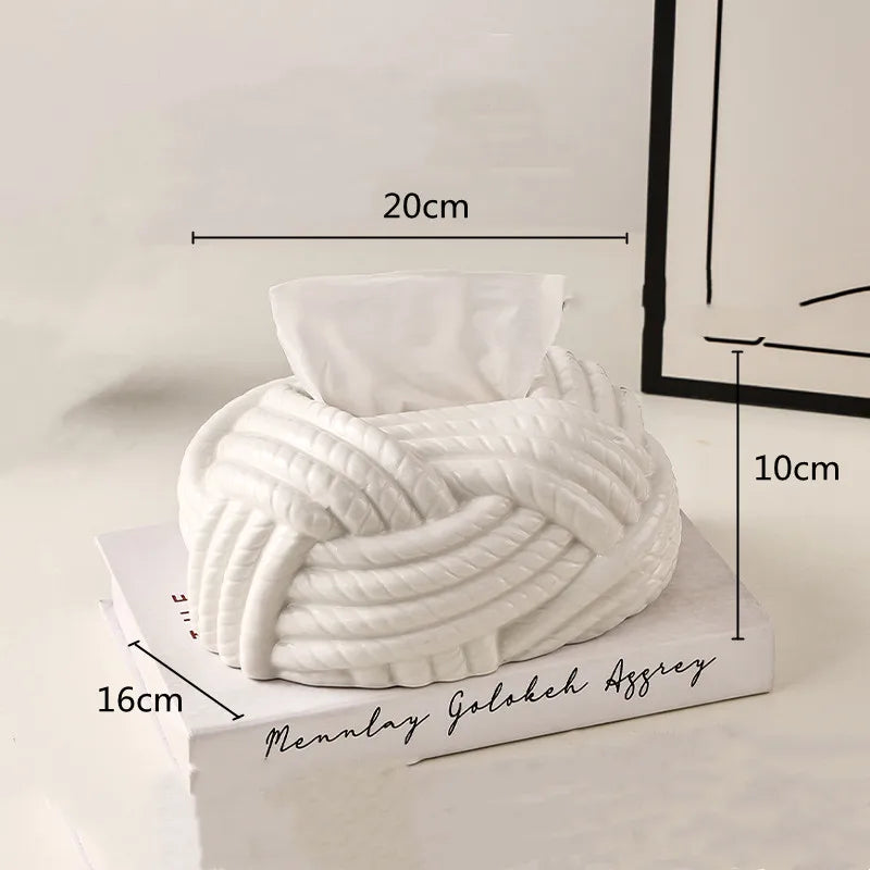 Ceramic Knot Tissue Holder | Bowlift