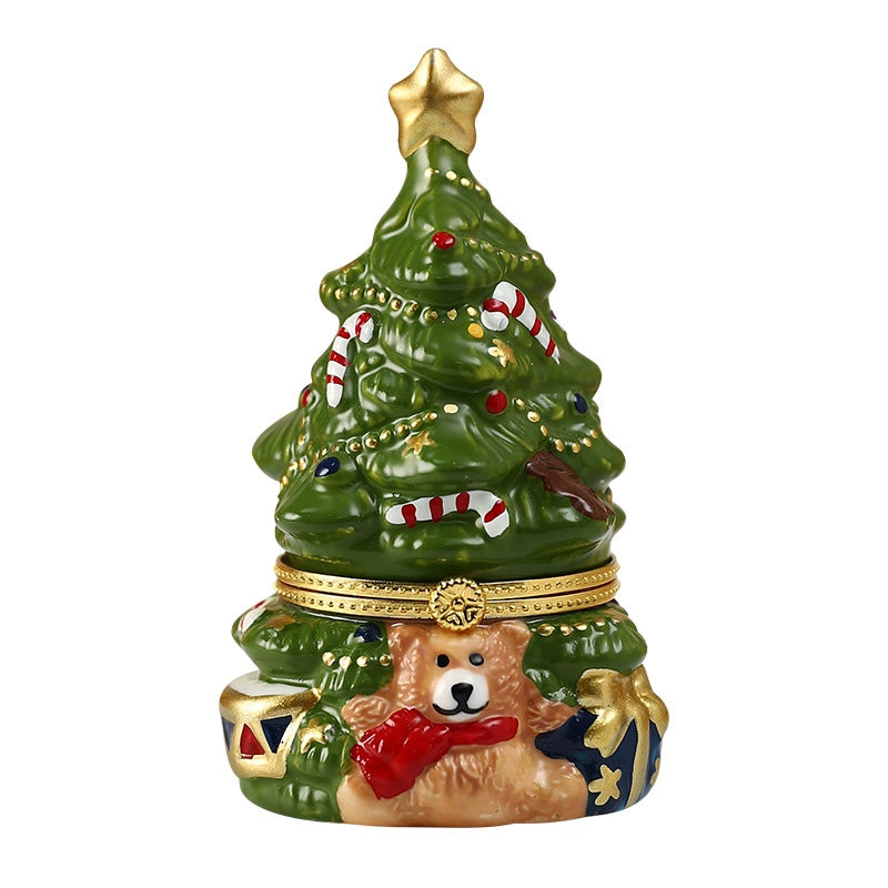 Whimsical Ceramic Bear Candy Ornament