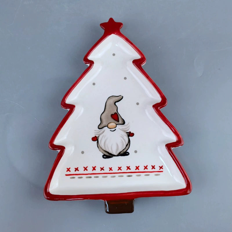 Festive Relief Santa Ceramic Dinnerware Set