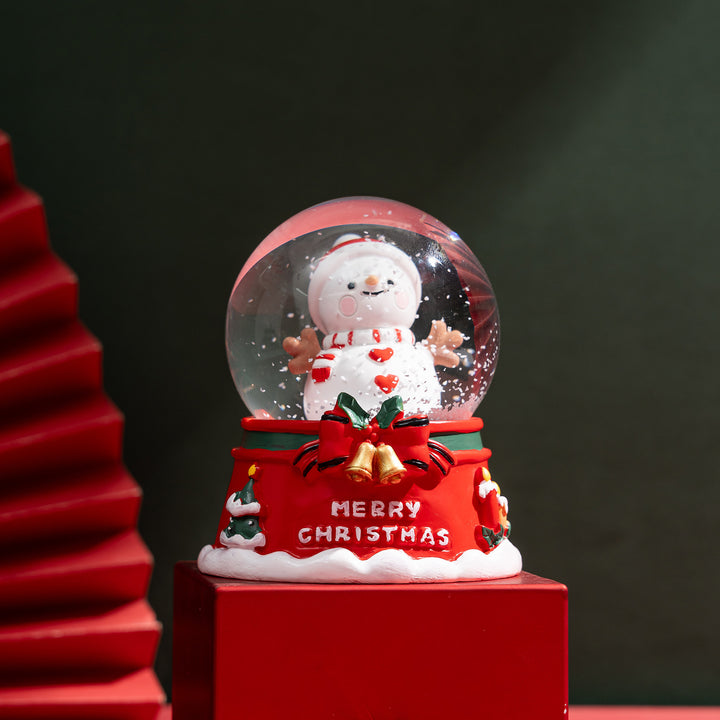 Luminous Snowman Resin Crystal Ball Ornament