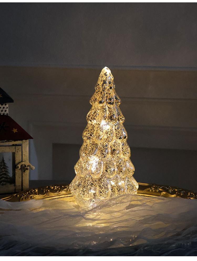 Mini Luminous Glass Christmas Tree Ornament