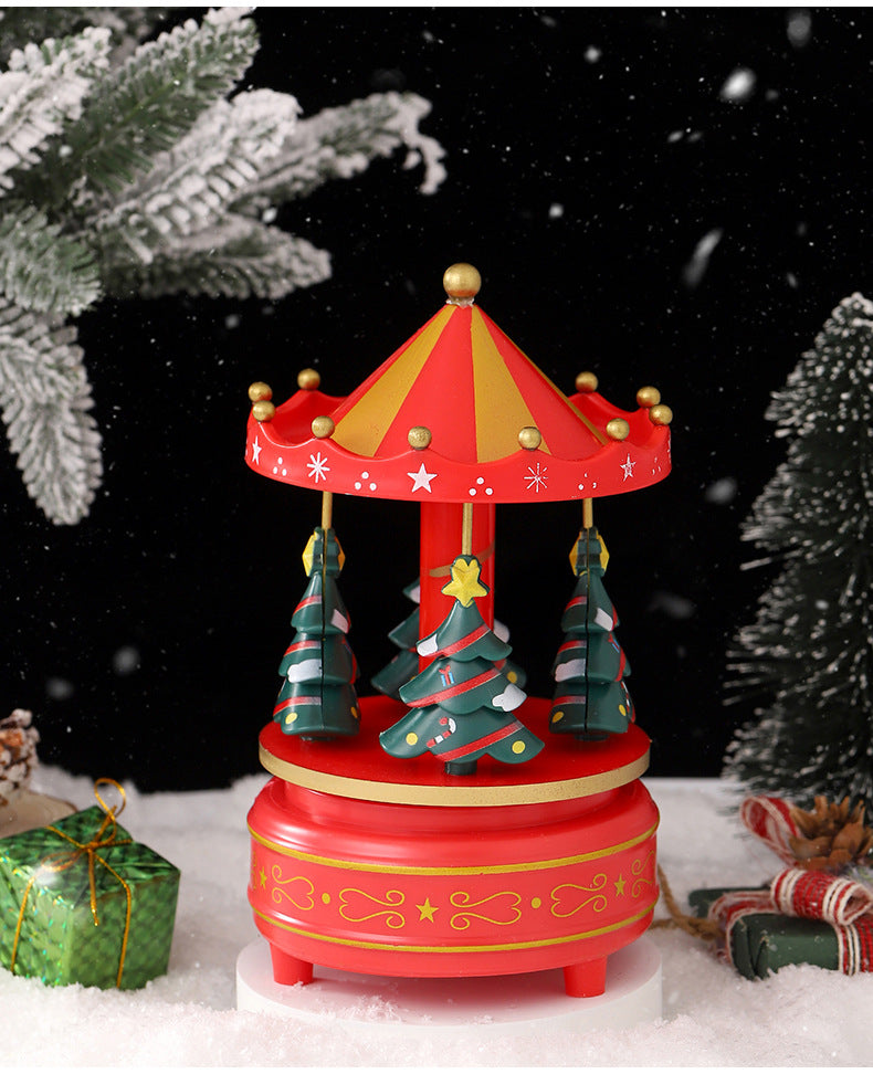 Rotating Musical Christmas Tree Carousel Ornament