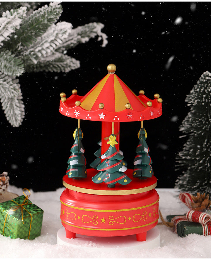 Rotating Musical Christmas Tree Carousel Ornament