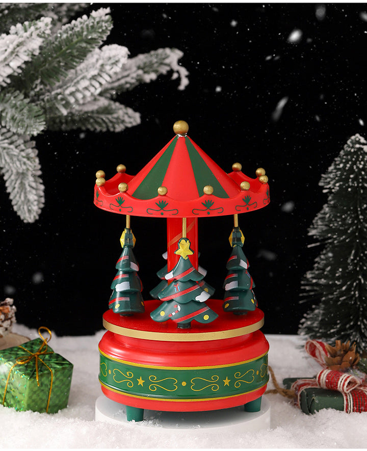 Rotating Musical Christmas Tree Carousel Ornament