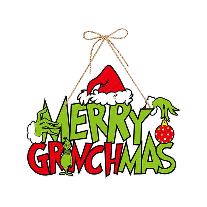 Grinch Christmas Wall Door Hanging Sign
