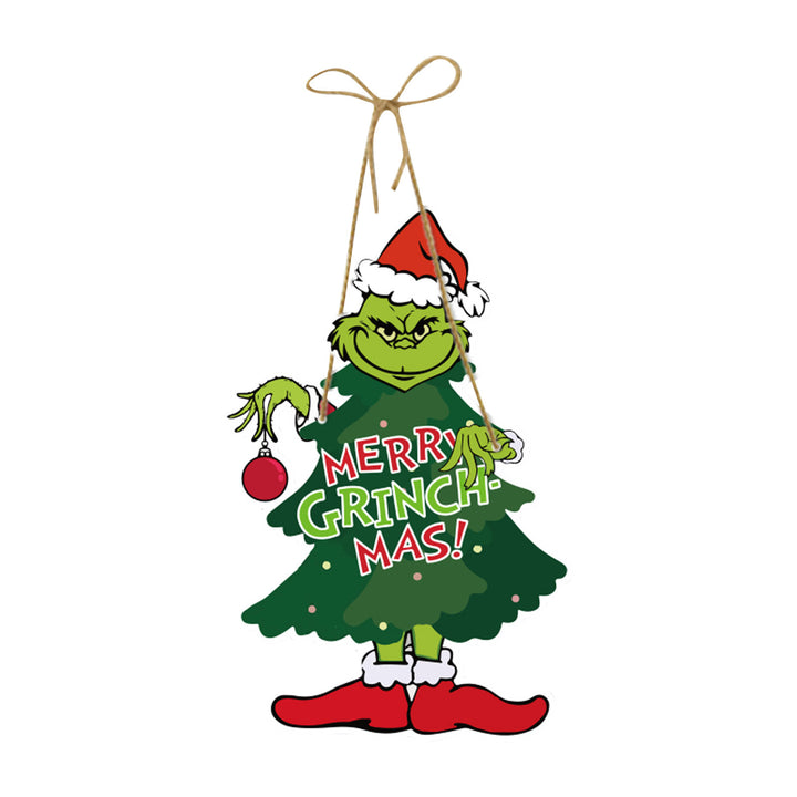 Grinch Christmas Wall Door Hanging Sign