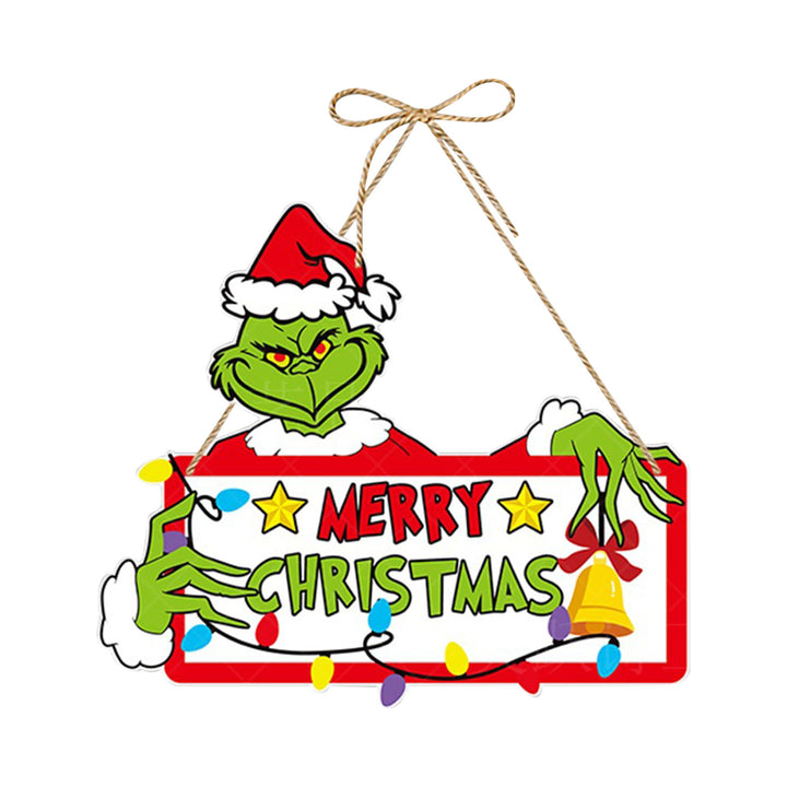 Grinch Christmas Wall Door Hanging Sign