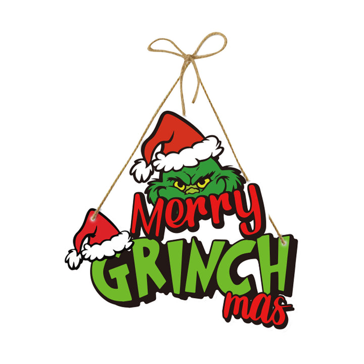 Grinch Christmas Wall Door Hanging Sign