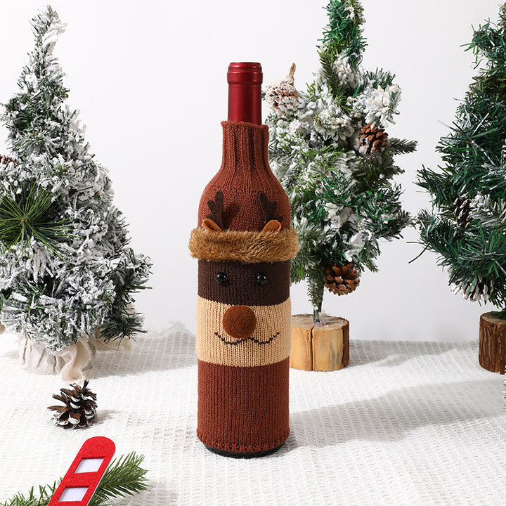 Christmas Wine Bottle Cover Holiday Decoration