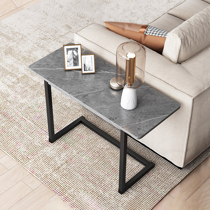 BowLift | ModernoCurve C-Side Table | MDF Tabletop | Modern Design | Space-saving | Perfect for Living Room & Bedroom