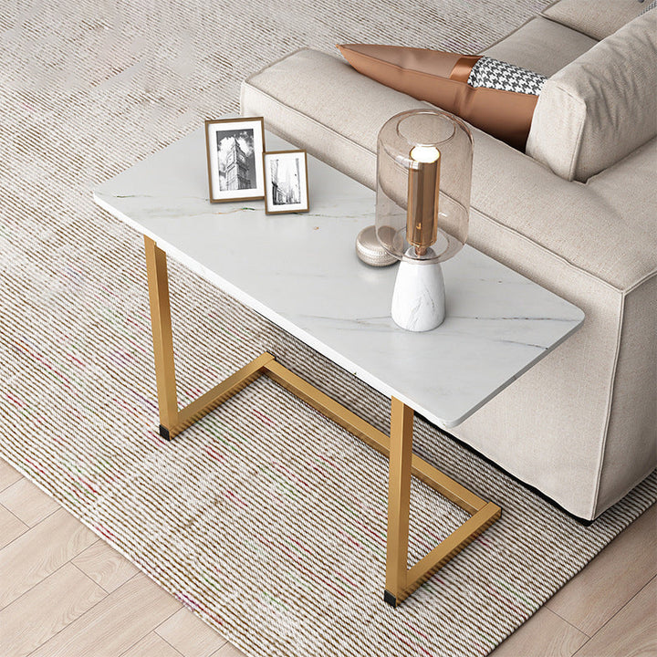 BowLift | ModernoCurve C-Side Table | MDF Tabletop | Modern Design | Space-saving | Perfect for Living Room & Bedroom