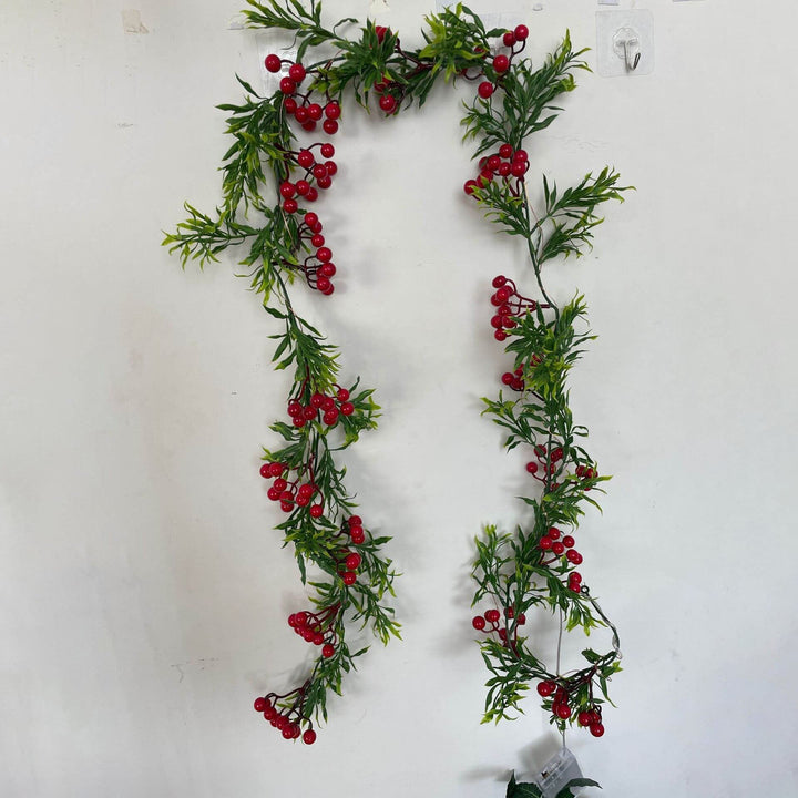 BowLift | Christmas Red Fruit Pine Needle LED Copper Wire Decorative Battery String Lights