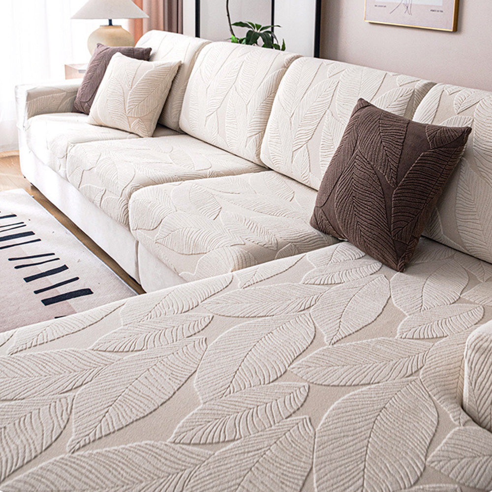 BowLift | Waterproof Sofa Cover with Tropical Leaf Pattern – Elastic and Scratch Resistant – Full Protection for Sofas