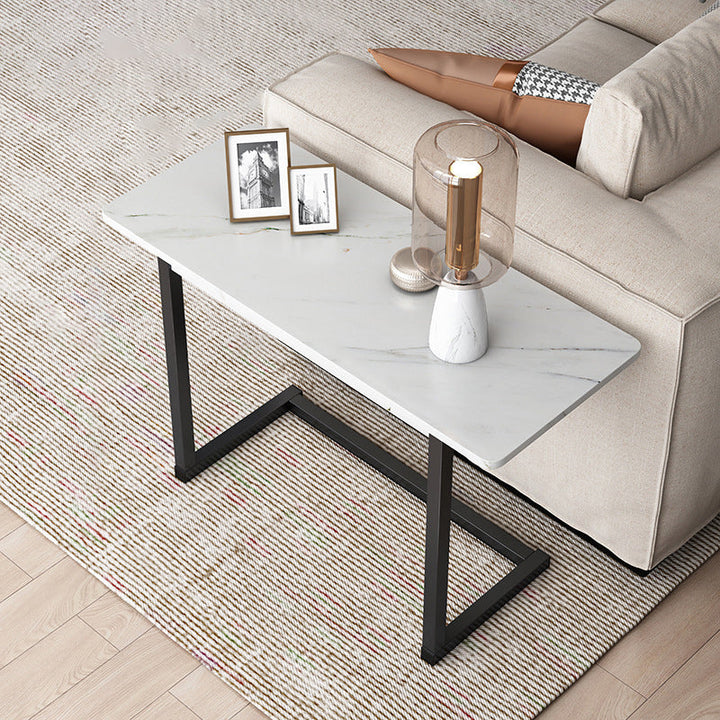 BowLift | ModernoCurve C-Side Table | MDF Tabletop | Modern Design | Space-saving | Perfect for Living Room & Bedroom